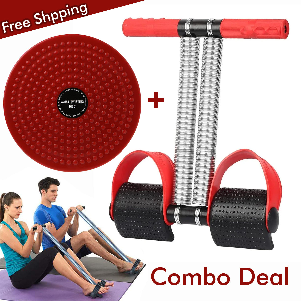 Combo Deal Tummy Trimmer Double Spring & Twister Plate Disc High Quality